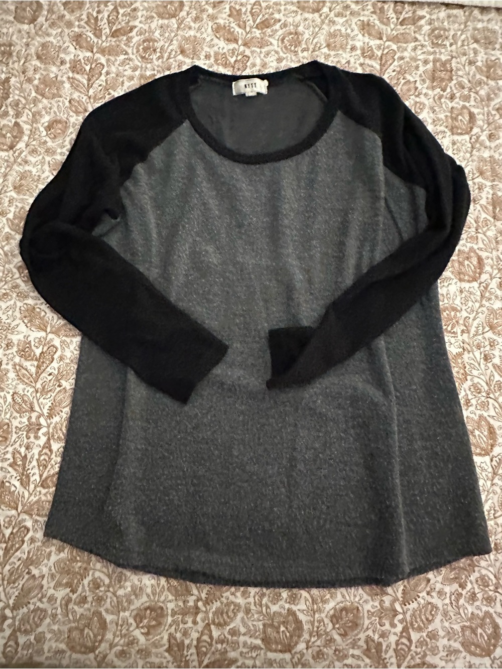 Grey & Black Raglan Women’s Sweater